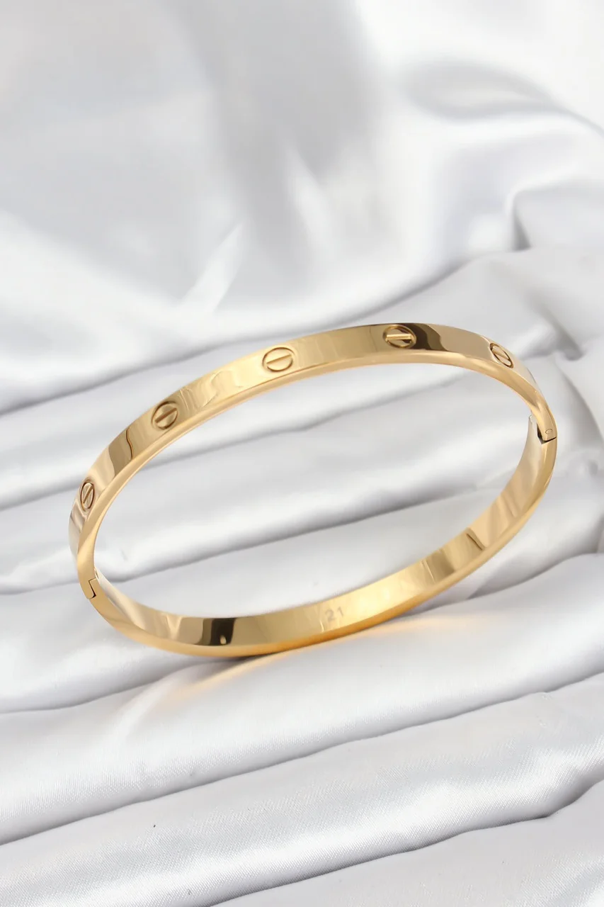 316l Çelik Gold Renk 65 Mm Kadın Kelepçe Bileklik Tj-bb7912 Diğer