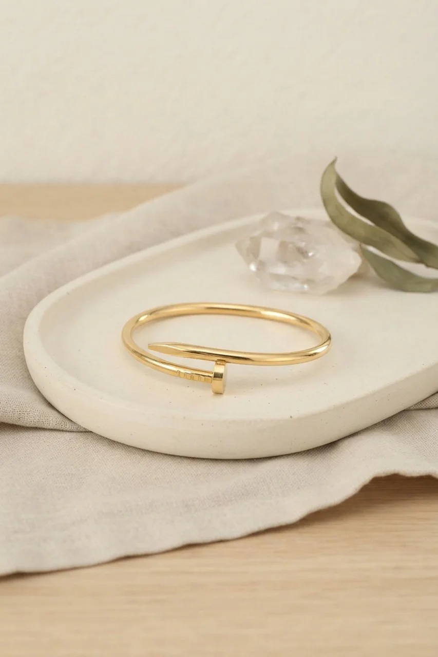 316l Çelik Gold Renk Çivi Model Bileklik - Lisinya Diğer