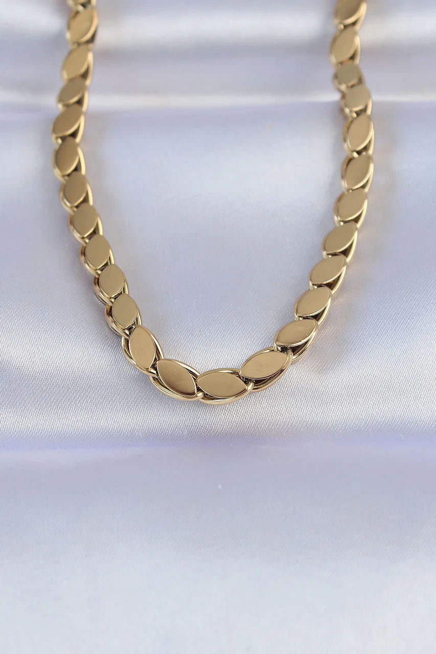 316l Çelik Gold Renk Arpa Model Kolye Tj-bko8748 Diğer
