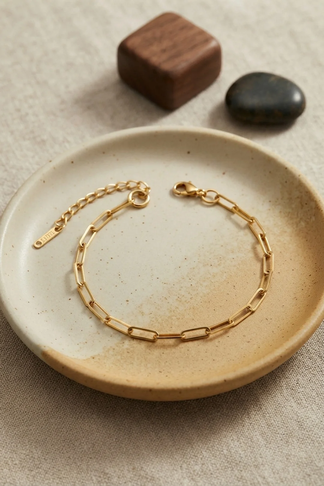 316L Çelik Gold Renk Ataş Zincir Model Erkek Bileklik Fiyatı, Yorumları ve Özellikleri