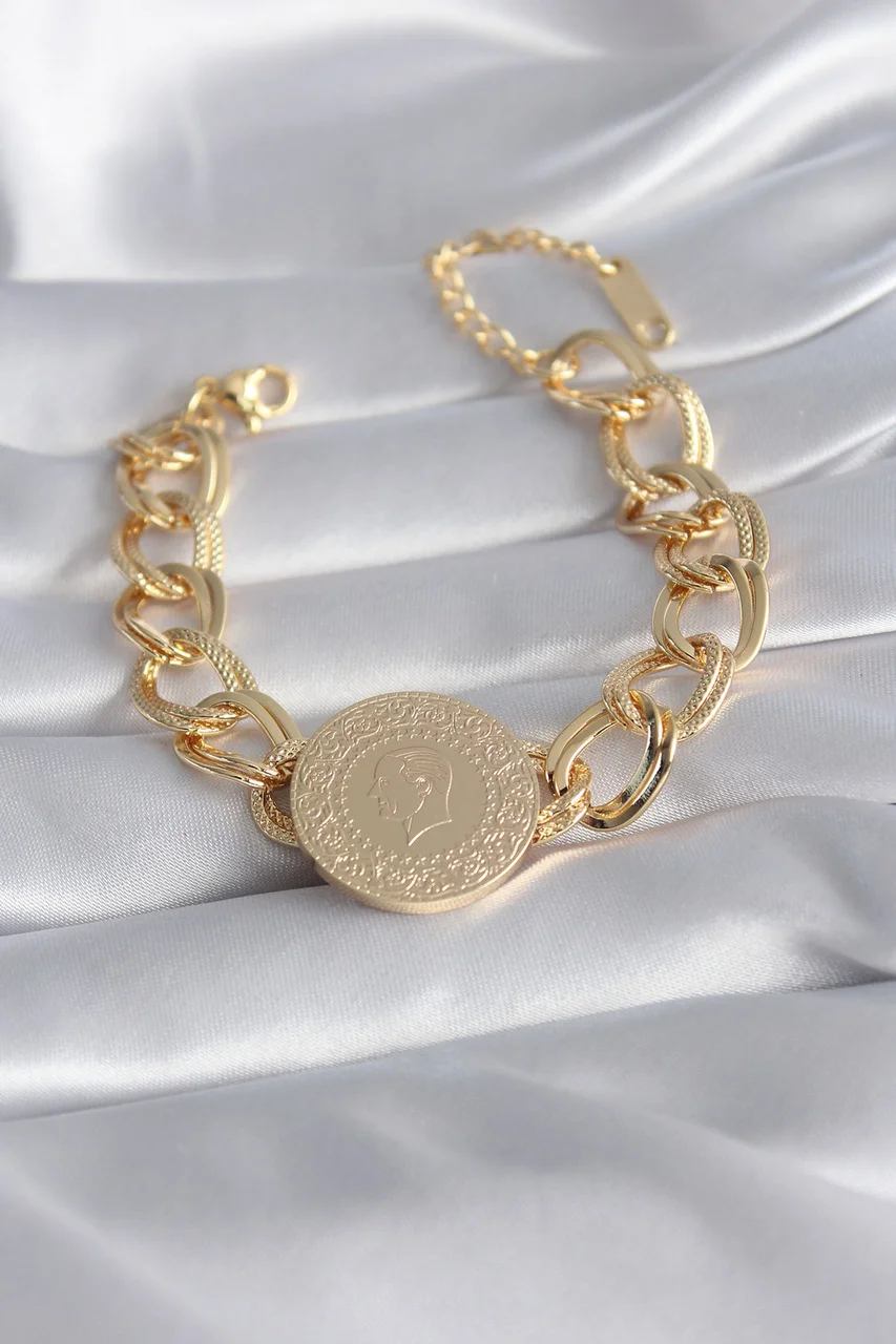 316l Çelik Gold Renk Tam Model Samanyolu Kadın Bileklik Tj-bb5866 Diğer