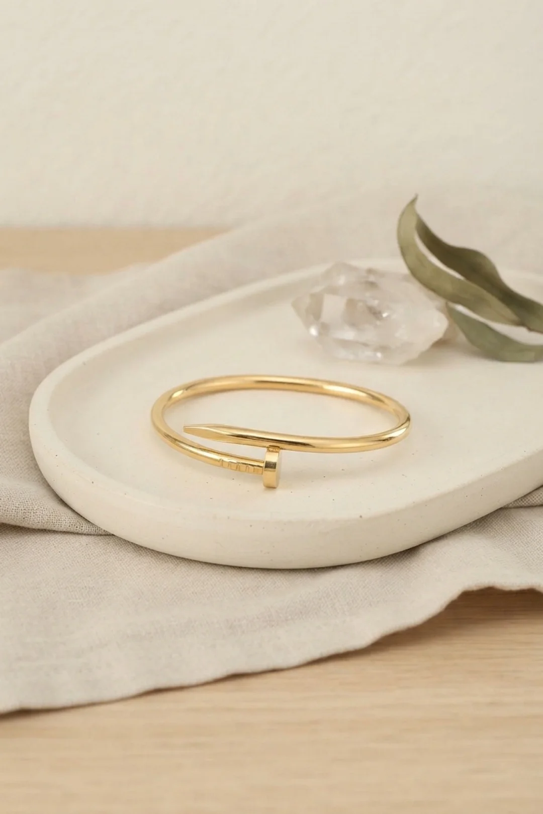 316L Çelik Gold Renk Çivi Model Bileklik