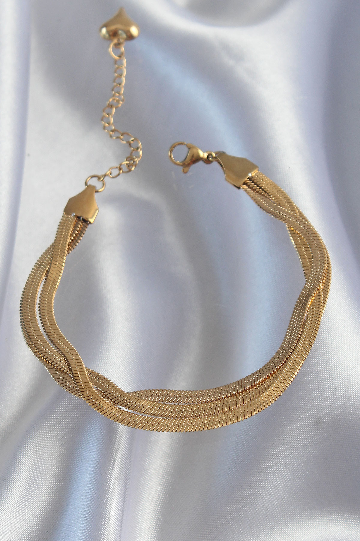 316L Çelik Gold Renk İtalyan Zincir Model Çoklu Bileklik - TJ-BB6 316L Çelik Gold Renk İtalyan Zincir Model Çoklu Bileklik - TJ-BB6