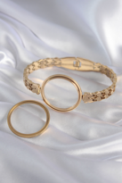 Stillove 316L Çelik Gold Renk Arpa İşleme Açılabilir Fanus Model Kadın Kel