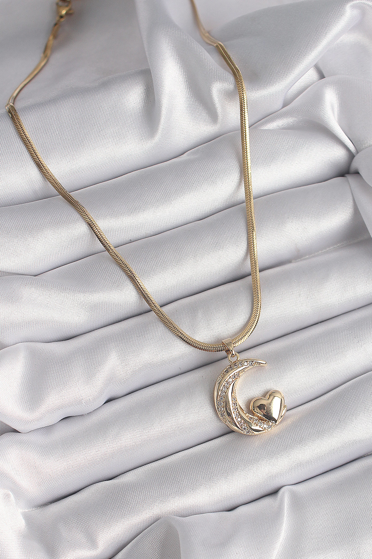 316L Çelik Gold Renk Çelik İtalyan Zincir Zirkon Taşlı Halil Figü