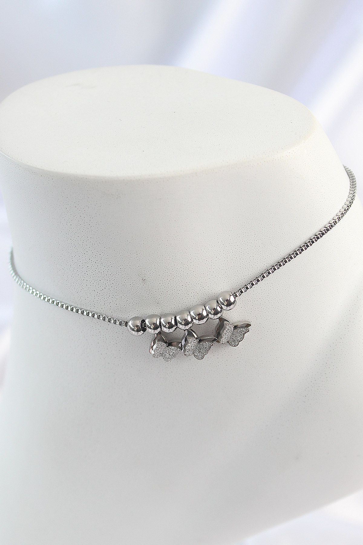 316L Çelik Gold Renk Minimal Kalp Model Renkli Zirkon Taşlı Halha