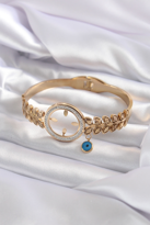 Stillove 316L Çelik Gold Renk Çeyrek Takılabilen Zirkon Taş Detay Kadın Ke