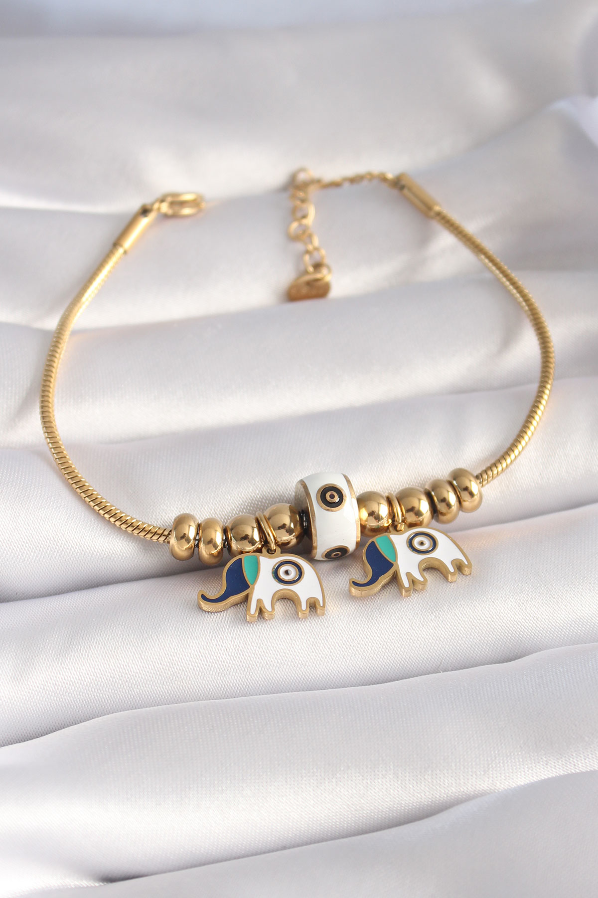 Stillove 316L Çelik Gold Renk Fil Figür Kadın Bileklik Sl7376