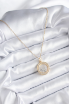 Stillove 316L Çelik Gold Renk Zirkon Taş Detay Ay Yıldız Fanus Model Kadın