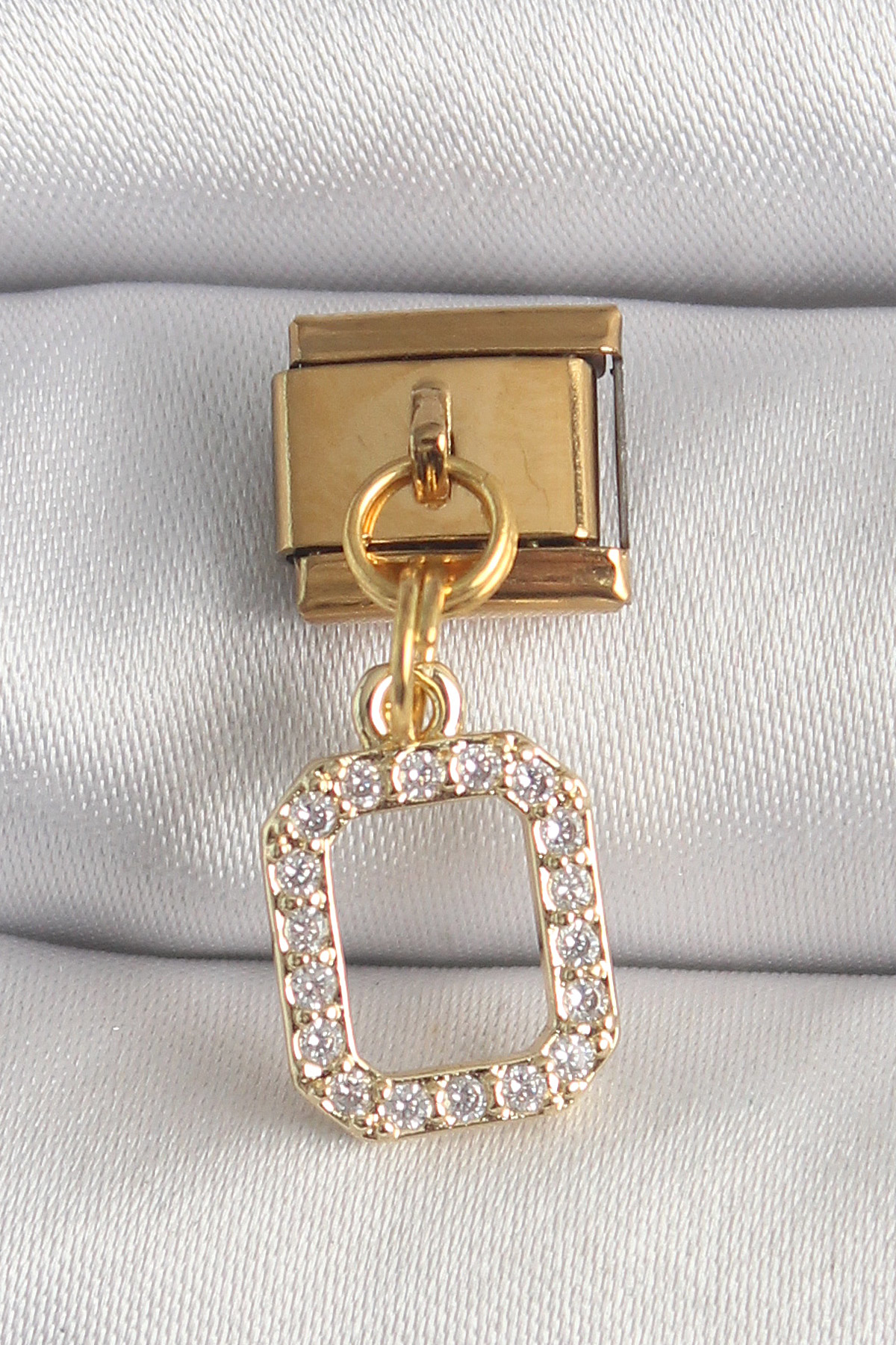 316L Çelik Gold Renk Sallantı Kare Zirkon Taşlı Nomination Charm Fiyatı, Yorumları ve Özellikleri