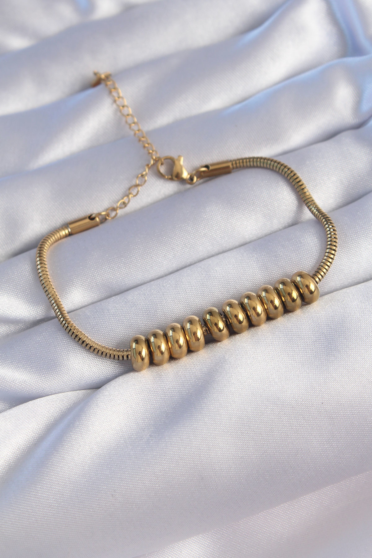 Stillove 316L Çelik Gold Renk Oval Figürlü Bileklik Sl7901