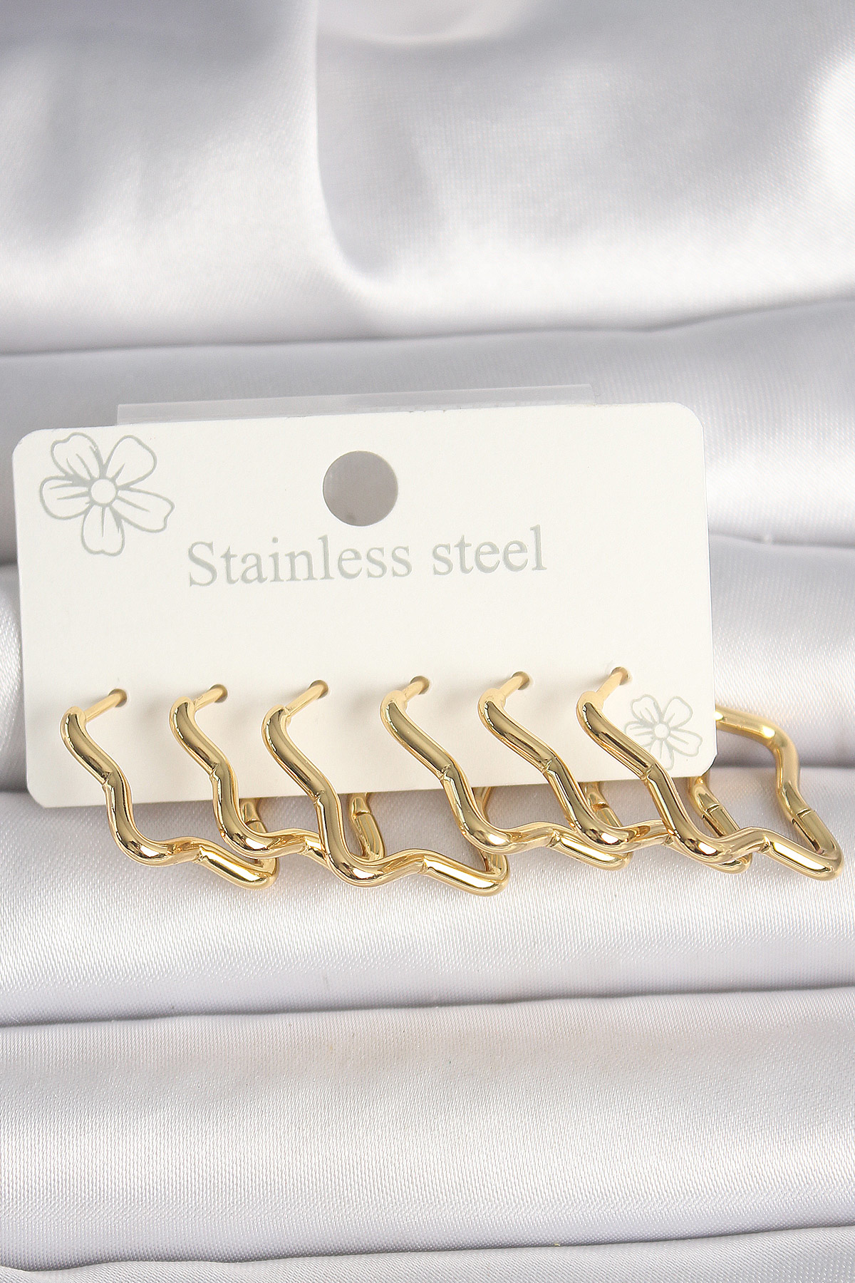 Stillove 316L Çelik Gold Renk Yıldız Model Kadın Küpe Seti Sl10706