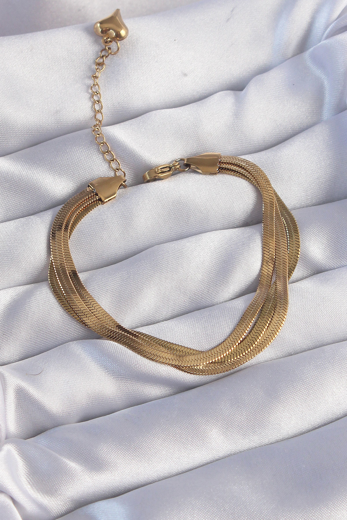 316L Çelik Gold Renk İtalyan Zincir Model Çoklu Bileklik - TJ-BB6 316L Çelik Gold Renk İtalyan Zincir Model Çoklu Bileklik - TJ-BB6
