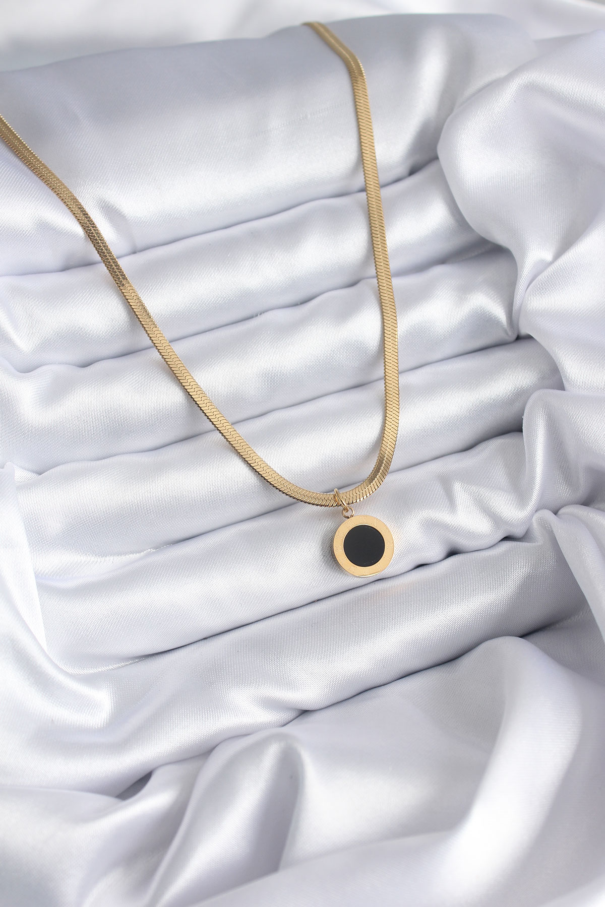 Stillove 316L Çelik Gold Renk İtalyan Zincir Model İşleme Detay Kadın Koly