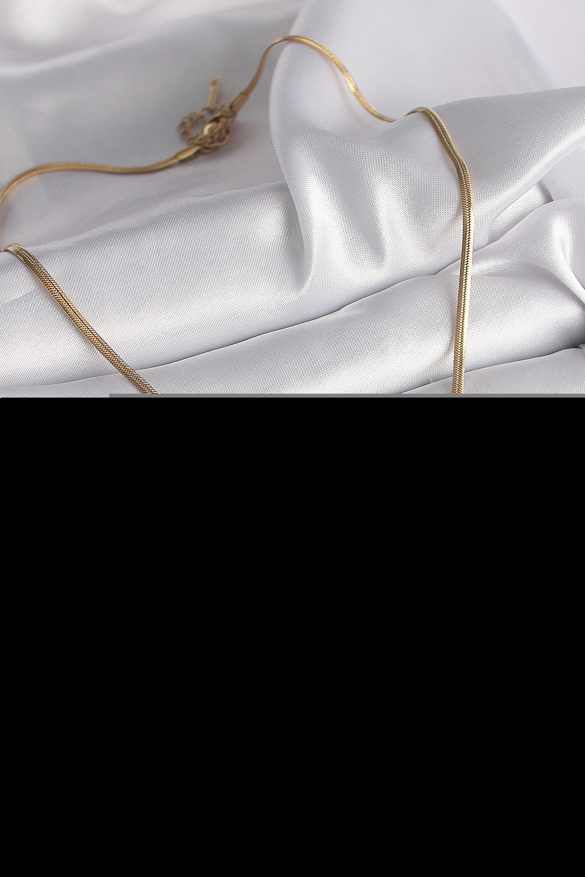 316L Çelik Gold Renk İtalyan Zincir Zirkon Taşlı Kutup Model Kadı
