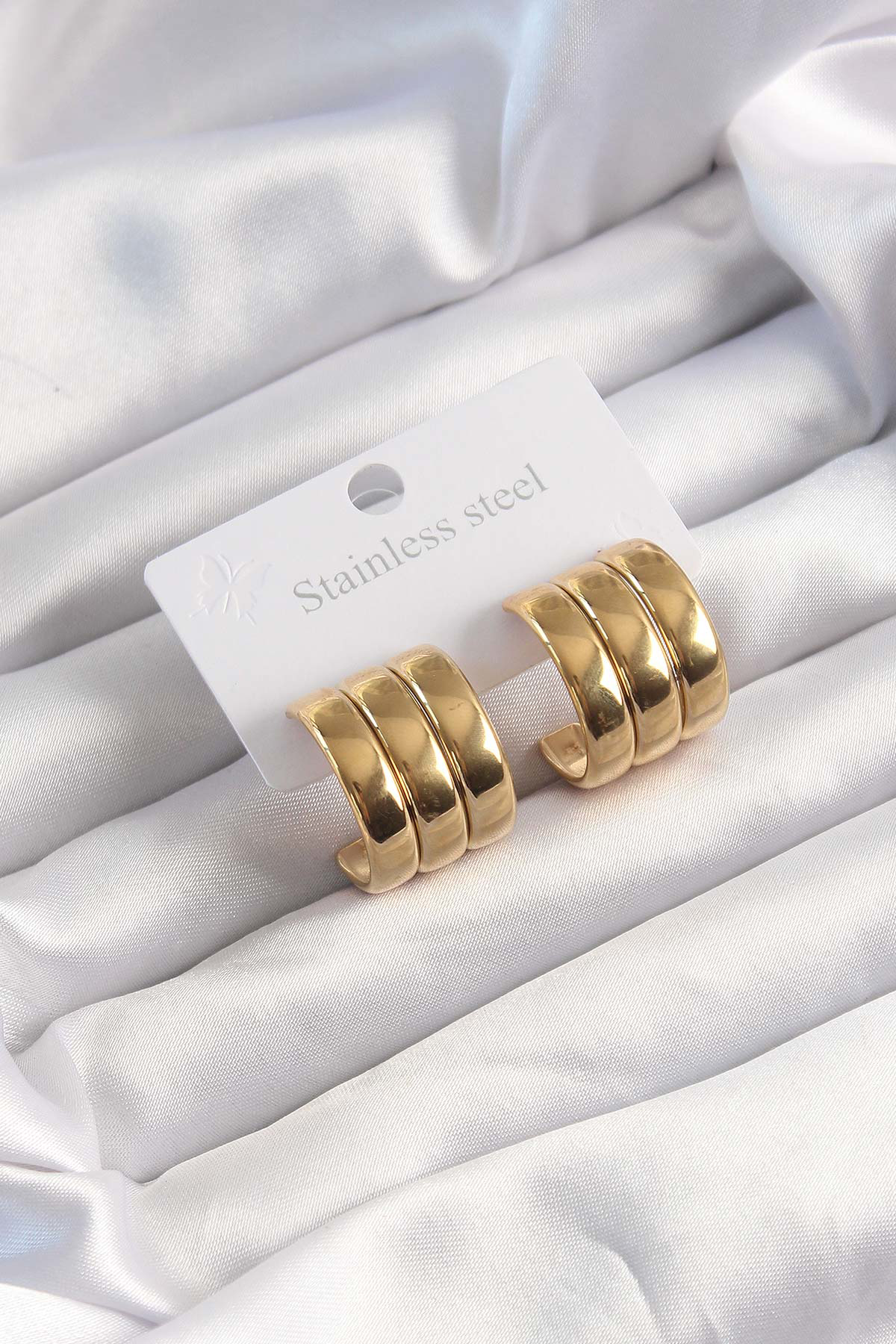 Stillove 316L Çelik Gümüş Renk Zincir Renkli Zirkon Taşlı Madalyon Model K