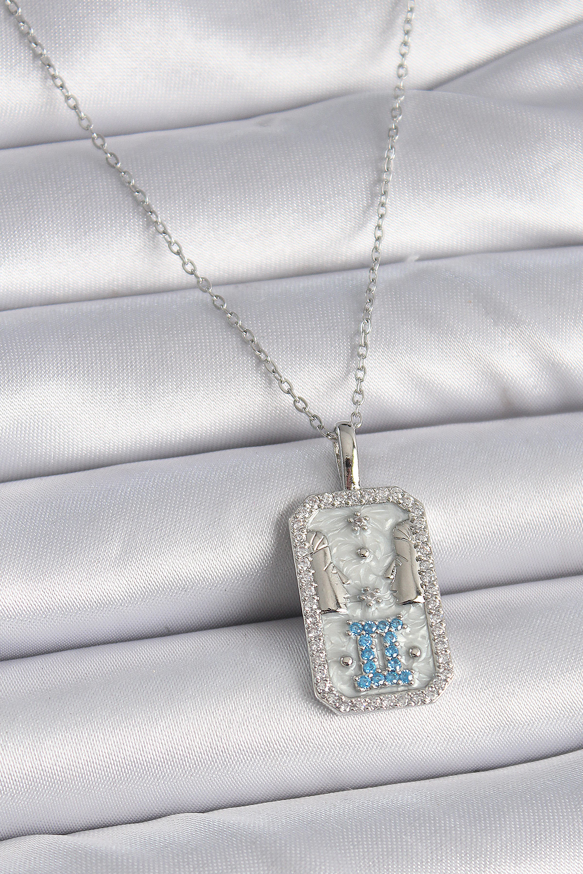 Stillove 316L Çelik Gümüş Renk Zincir İkizler Burcu Zirkon Taşlı Kadın Kol