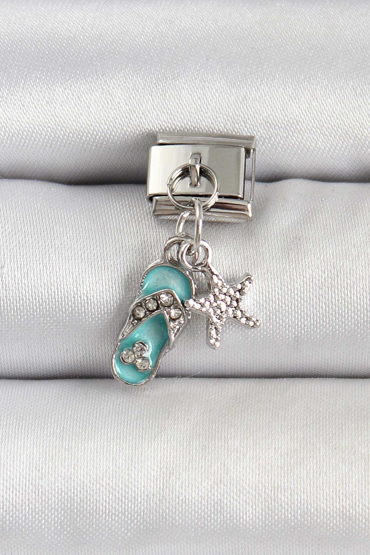 316L Çelik Gümüş Renk Tatil Konspet Nomination Charm - TJ-BC1497