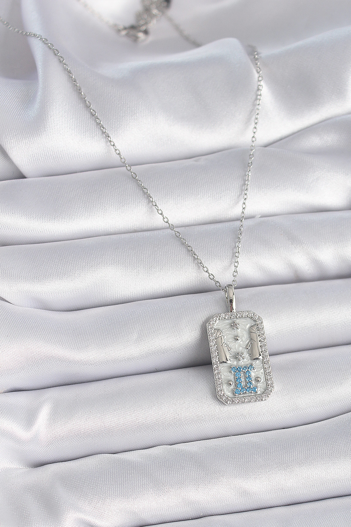 Stillove 316L Çelik Gümüş Renk Zincir İkizler Burcu Zirkon Taşlı Kadın Kol