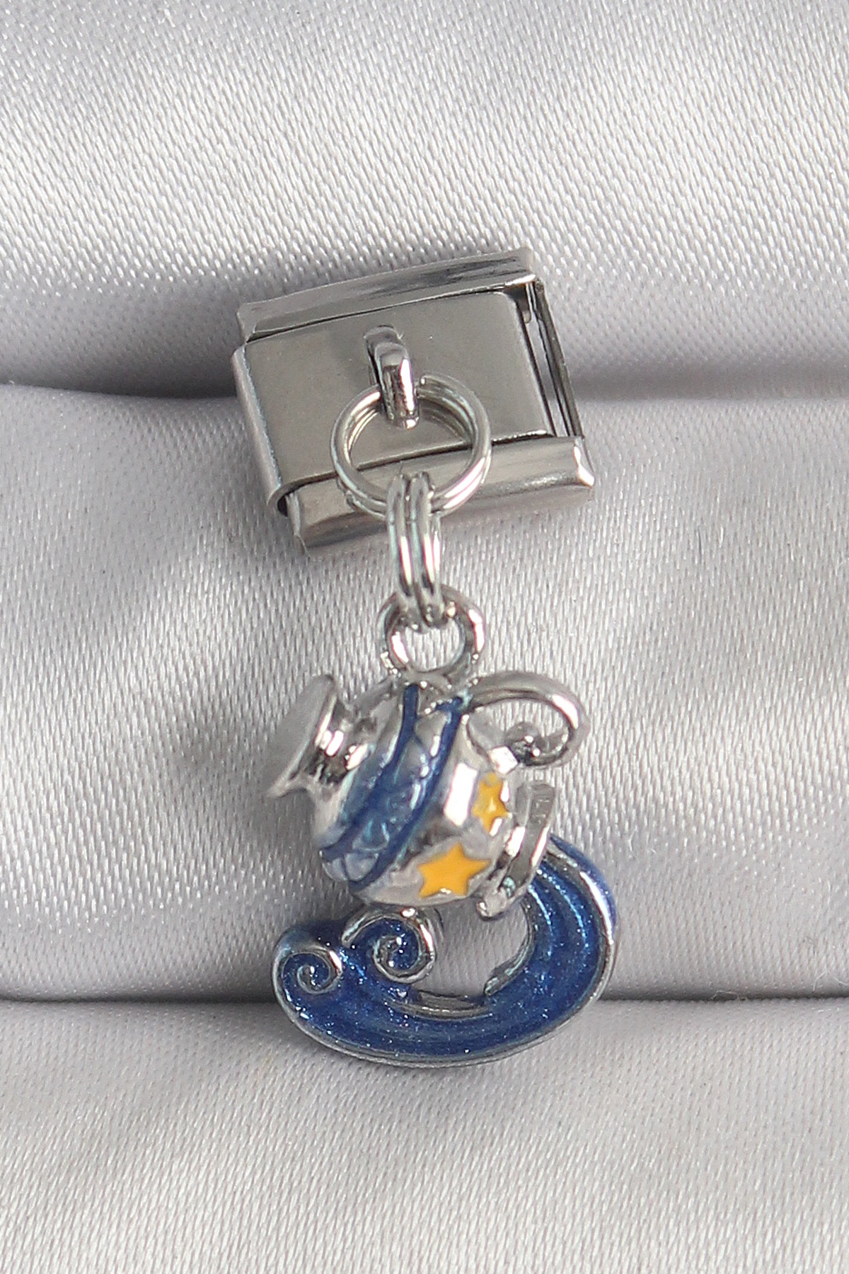 316L Çelik Gümüş Renk Sallantı Kova Burç Model Nomination Charm -