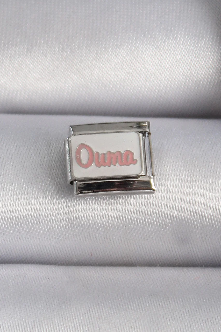 316l Çelik Gümüş Renk Beyaz Pembe Ouma İşlemeli Nomination Charm Tj-bc1027 Diğer