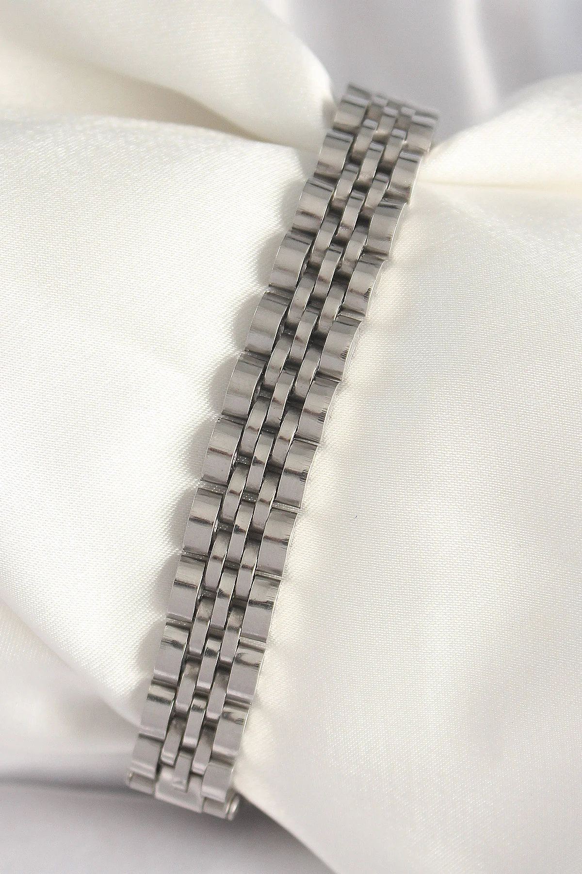 316L Çelik Gümüş Renk Zincir Model Erkek Bileklik