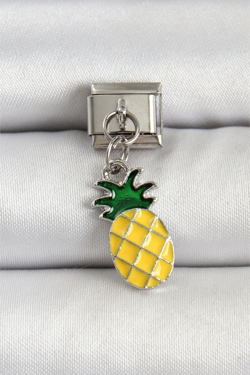 316l Çelik Gümüş Renk Ananas Model Nomination Charm Diğer