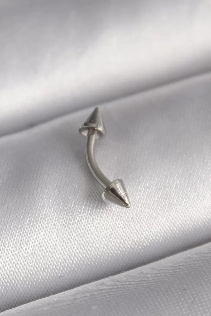 316L Çelik Gümüş Renk Çivi Model Piercing - Lisinya