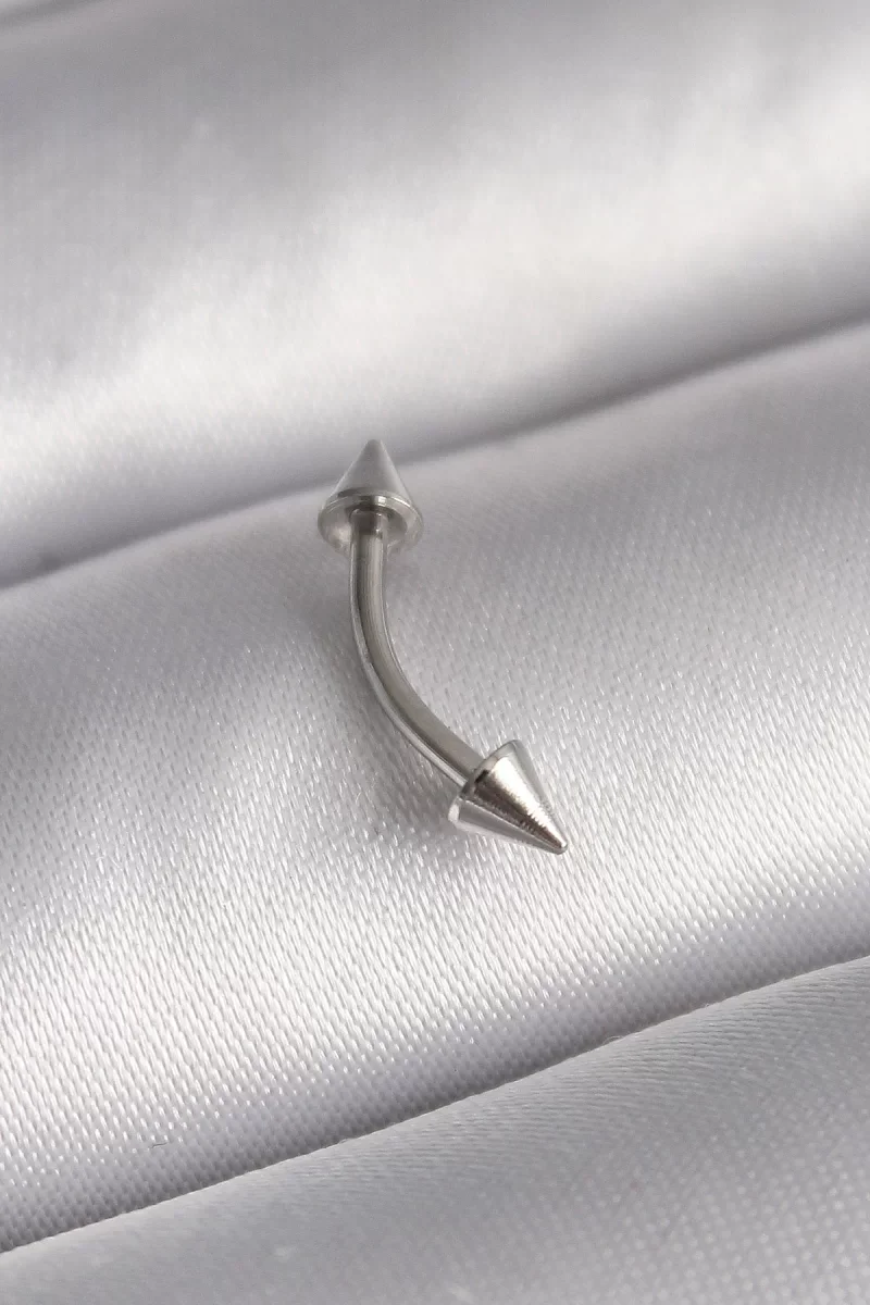 316L Çelik Gümüş Renk Çivi Model Piercing - Lisinya