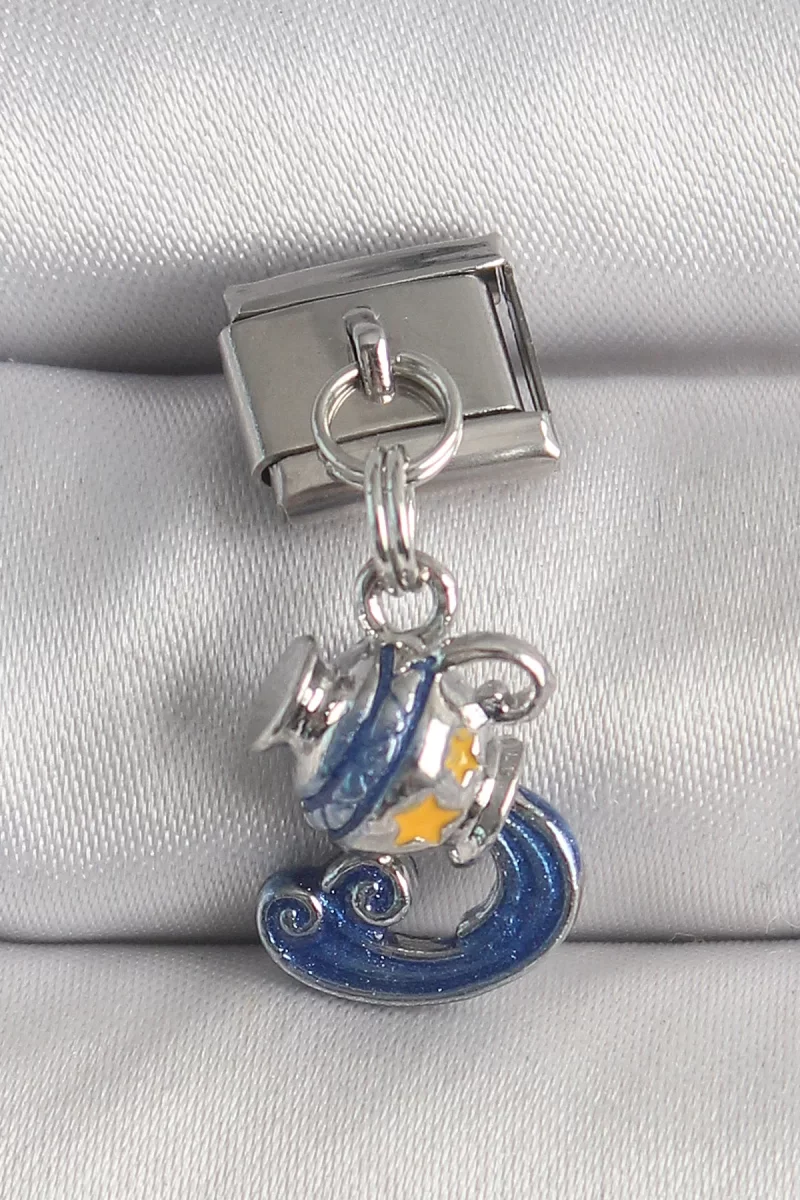 316L Çelik Gümüş Renk Sallantı Kova Burç Model Nomination Charm - Lisinya 316L Çelik Gümüş Renk Sallantı Kova Burç Model Nomination Charm - Lisinya