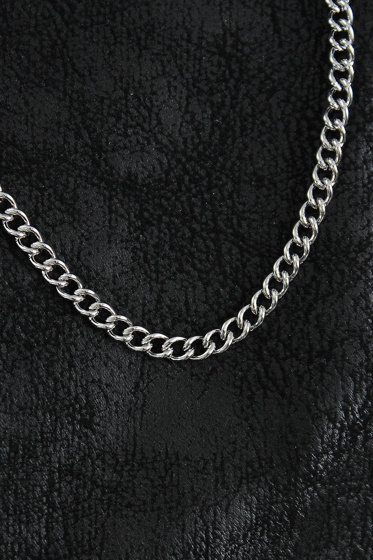 316L Çelik Klasik Oval Zincir Model Gümüş Renk Erkek Kolye - Lisi