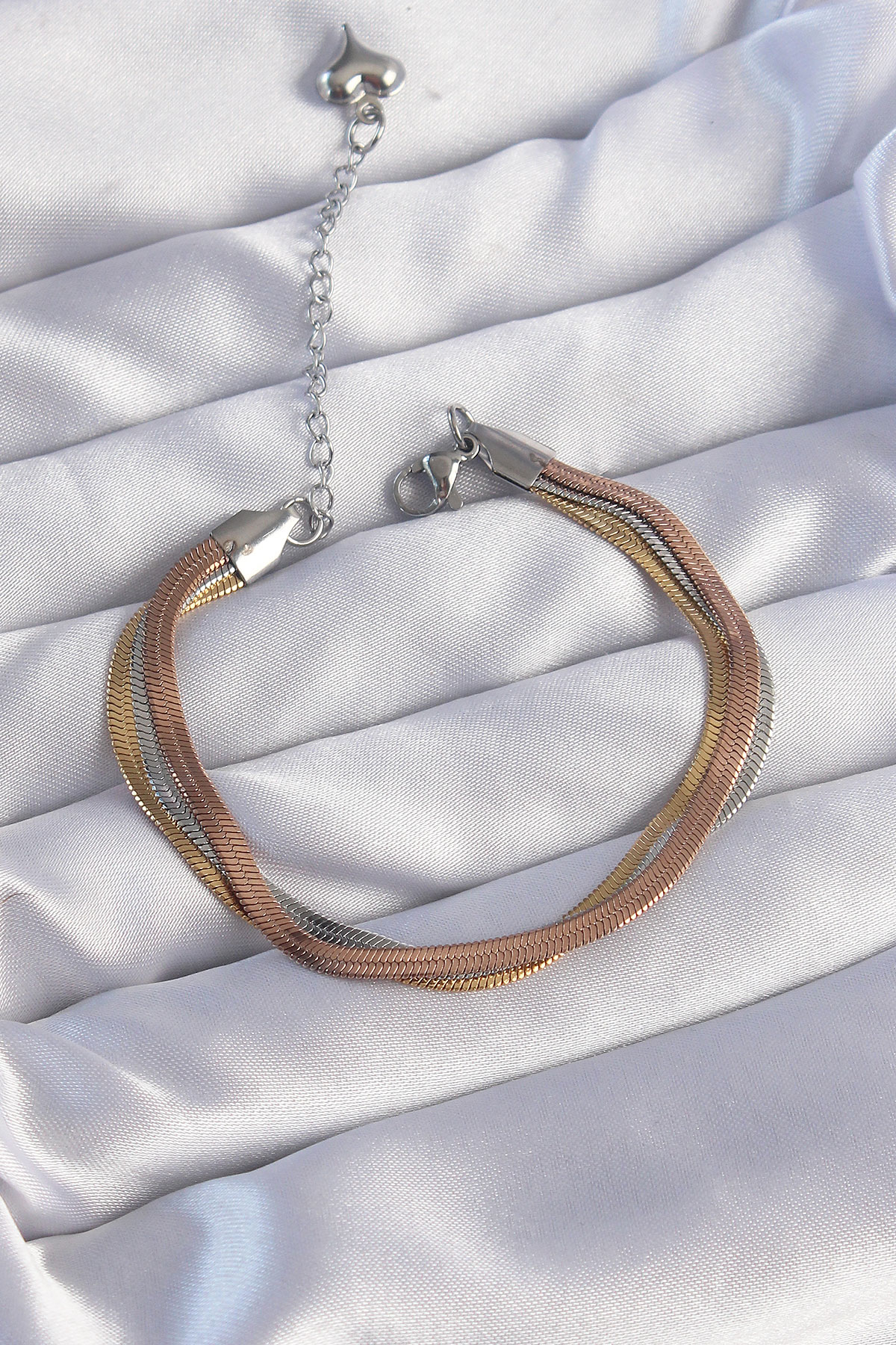 Stillove 316L Çelik Renkli İtalyan Zincir Model Çoklu Bileklik Sl8173