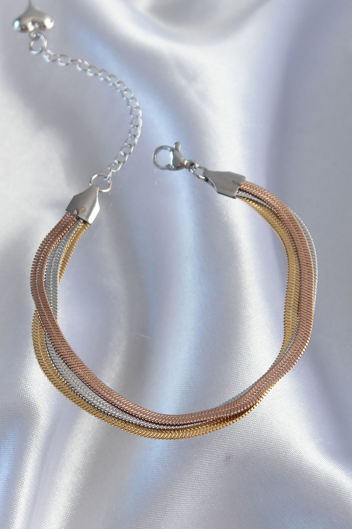 Stillove 316L Çelik Renkli İtalyan Zincir Model Çoklu Bileklik Sl8173