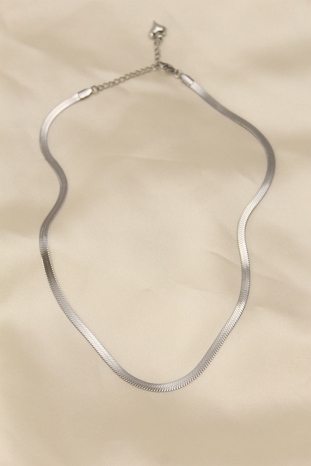 316L Çelik Silver Renk 45 cm İtalyan Zincir Model Kadın Kolye - T