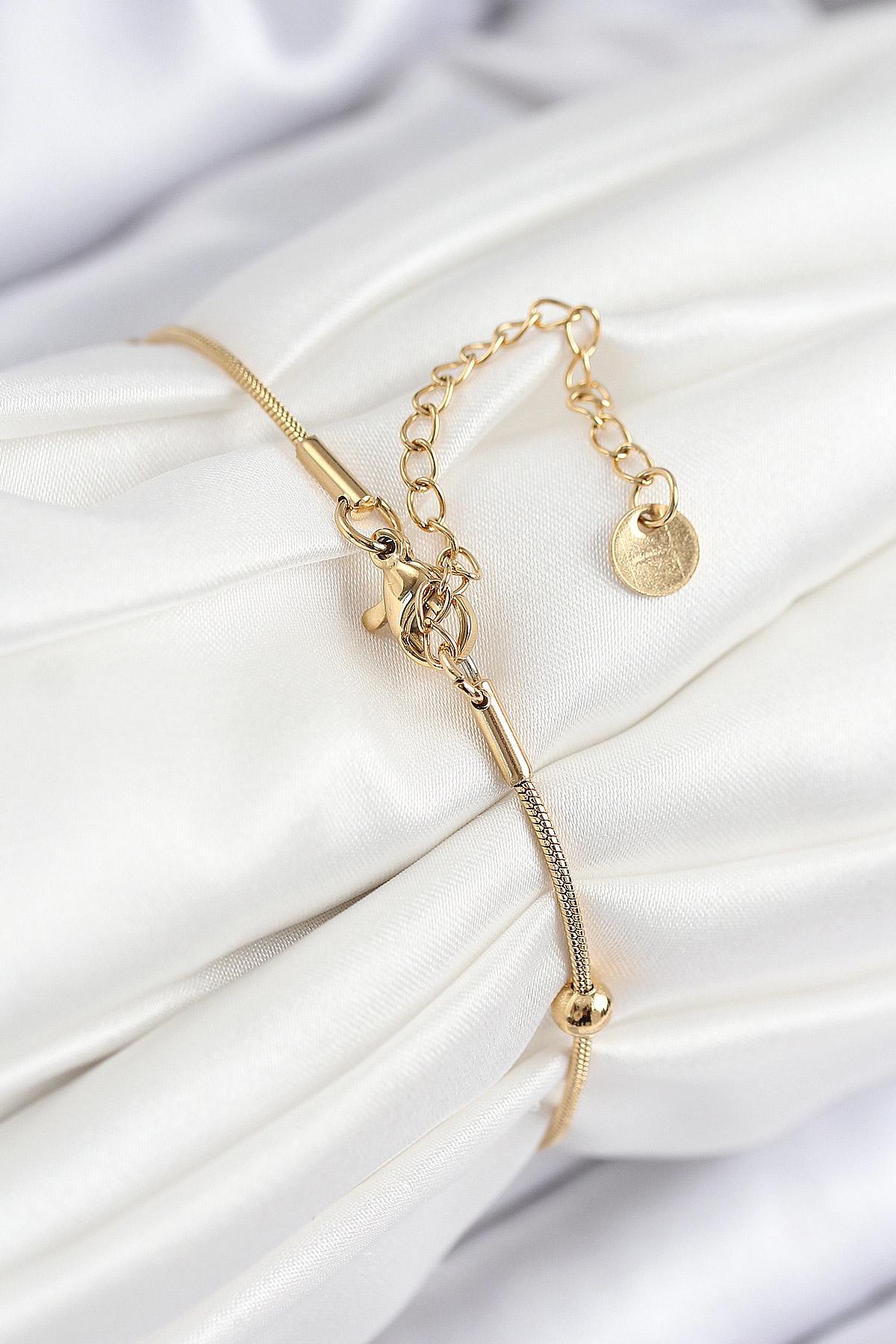 316L Çelik Topcuk Model Gold Renk Kadın Bileklik - TJ-BB7845