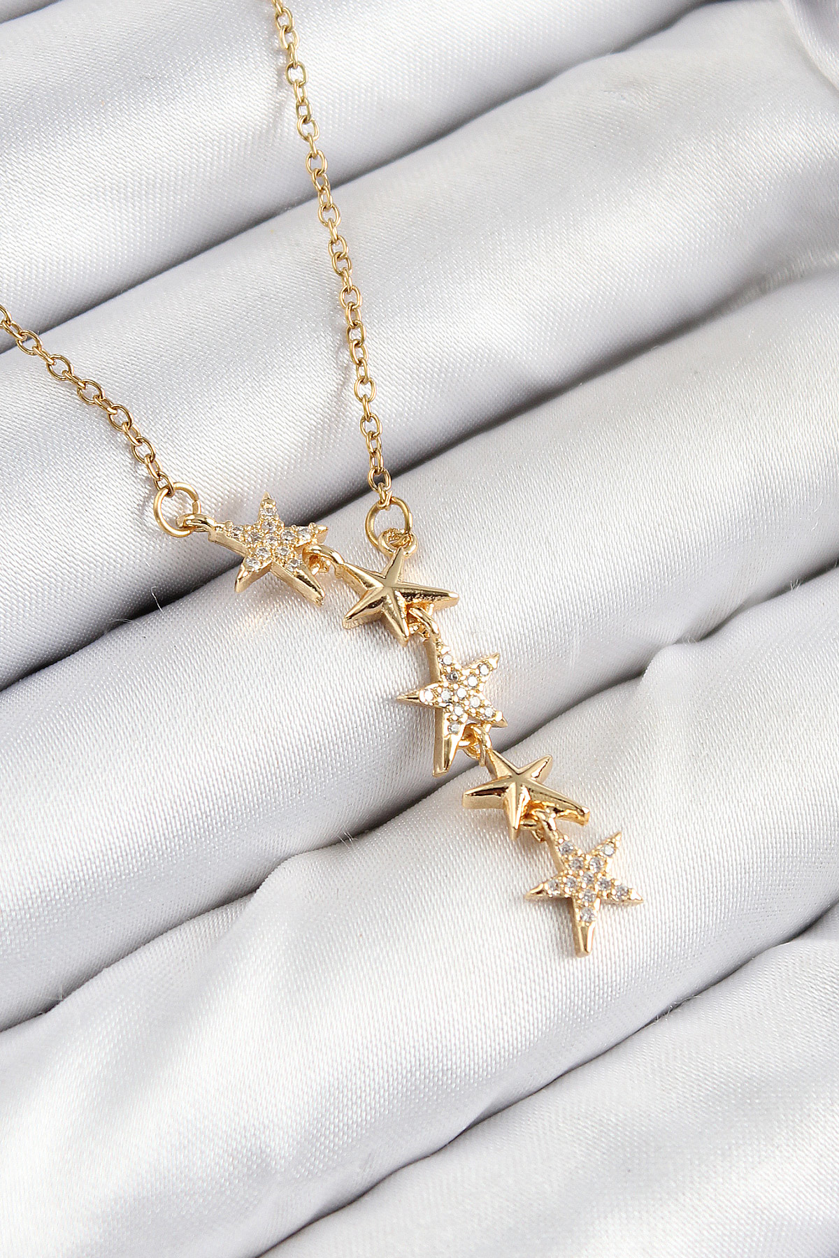 316L Çelik Yıldız Model Gold Renk Kadın Kolye - TJ-BKO10476 316L Çelik Yıldız Model Gold Renk Kadın Kolye - TJ-BKO10476