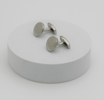 Tükkan Accessories 316L Çelik Yuvarlak Kol Düğmesi Gümüş Renk Kutulu Özel Tasarim Er