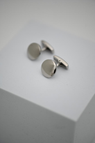 Tükkan Accessories 316L Çelik Yuvarlak Kol Düğmesi Gümüş Renk Kutulu Özel Tasarim Er