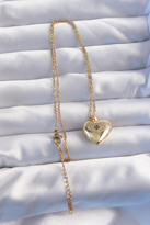 Stillove 316L Çelik Zincir Gold Renk Zirkon Taşli Göz Figürlü İçi Açilabil