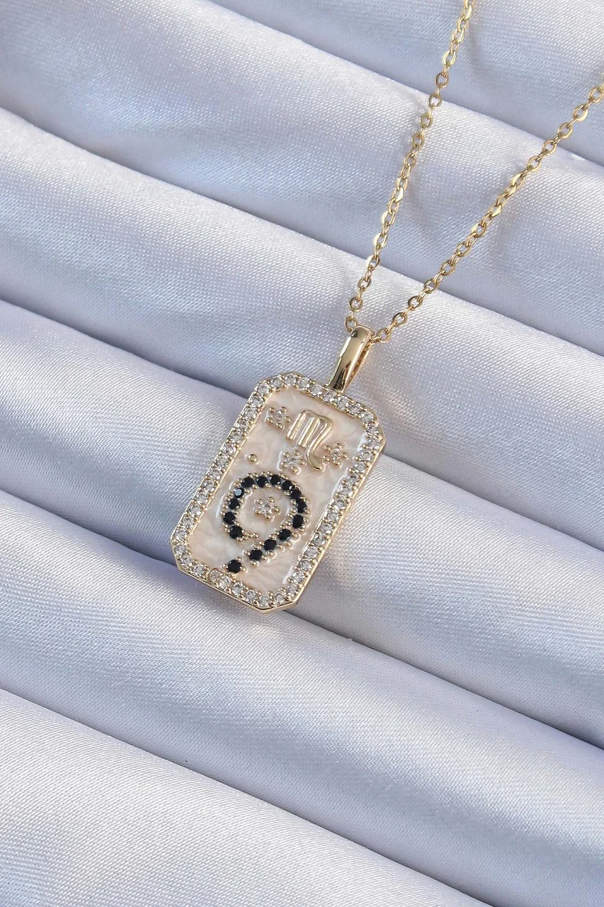 316l Çelik Zincir Renk Zirkon Taşlı Minimal Papatya Figürlü Tarot Kolye Tj-bko9223 Diğer