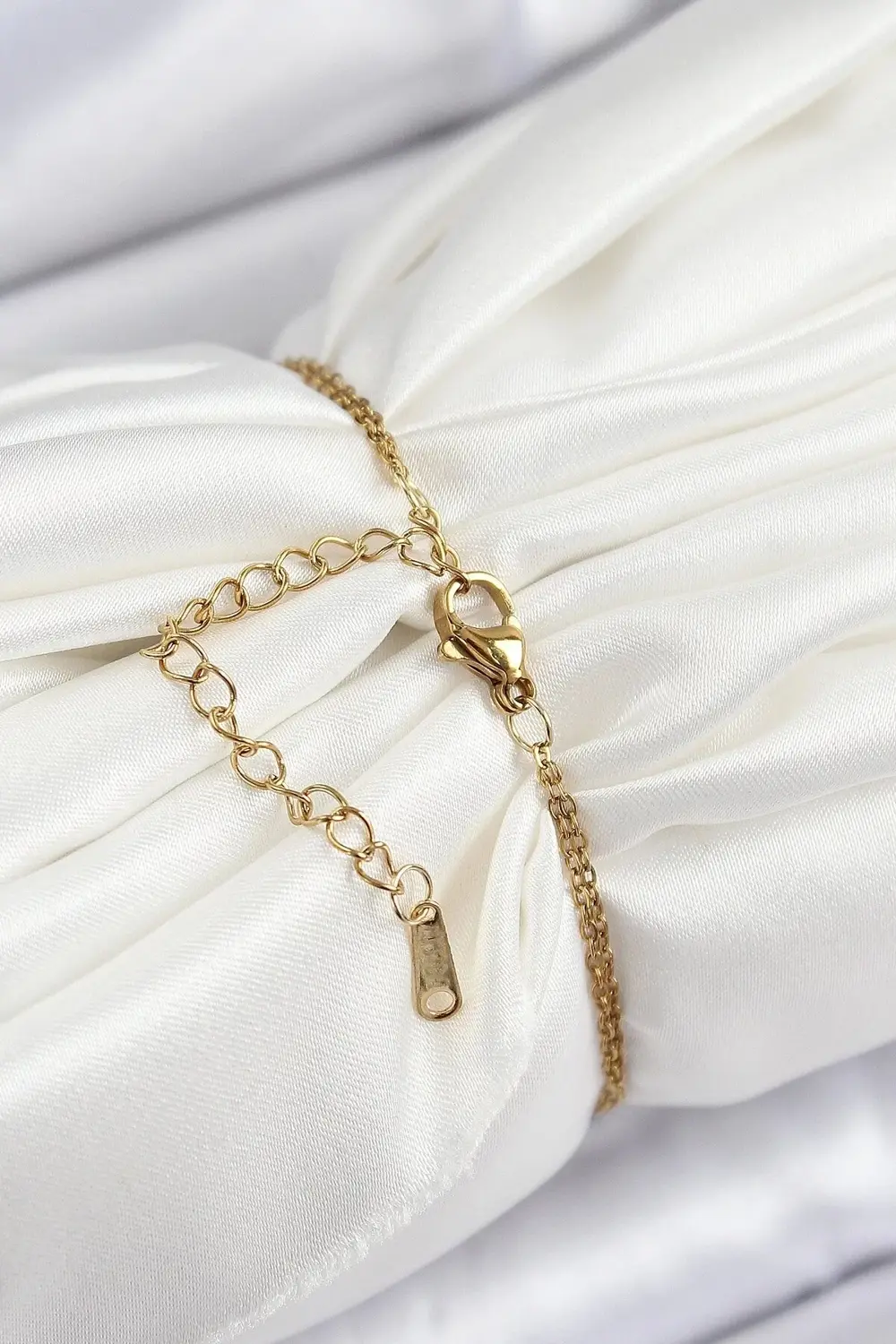 316L Çelik Zincir Turkuaz Mineli Sanatsal Portre İnci Detaylı Çiç