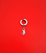 Tükkan Accessories 316L Cerrahi Çelik Akrep Figür Kistirmali 1 (Tek) Adet Çelik Küpe