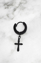 316L CERRAHİ ÇELİK SİYAH KAPLAMA HAÇ FİGÜR İĞNELİ 1 (TEK) ADET ÇE