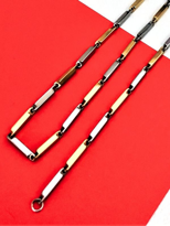 316L CERRAHİ ÇELİK GOLD/GÜMÜŞ 55 CM 3MM KALINLIK ÇELİK KOLYE-ÇKOL