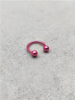 316L CERRAHİ ÇELİK PİERCİNG 10 MM KIRMIZI KAPLAMA DİŞ,DUDAK,KIKIR