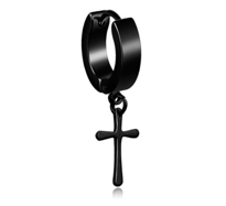 316L CERRAHİ ÇELİK SİYAH KAPLAMA HAÇ FİGÜR İĞNELİ 1 (TEK) ADET ÇE