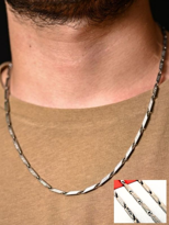 Tükkan Accessories 316L Cerrahi Çelik 3 Mm 55 Cm Çelik Kolye-Çkol95