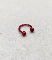 316L CERRAHİ ÇELİK PİERCİNG 10 MM KIRMIZI KAPLAMA DİŞ,DUDAK,KIKIR