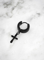 316L CERRAHİ ÇELİK SİYAH KAPLAMA HAÇ FİGÜR İĞNELİ 1 (TEK) ADET ÇE