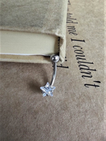 316L CERRAHİ ÇELİK YILDIZ ZİRKON TAŞ GÖBEK PİERCİNG-GBKPR73